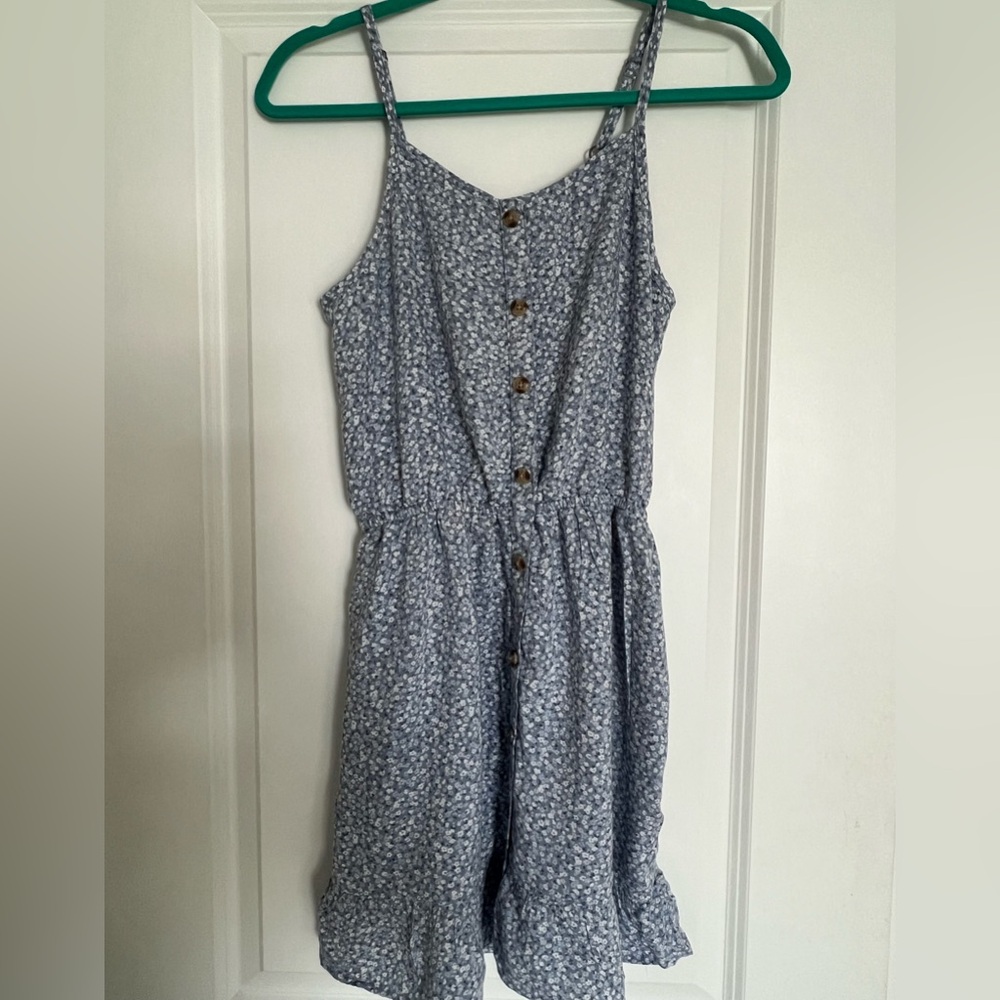 Abercrombie and Kids Girls 15/16 Blue Floral Dress
